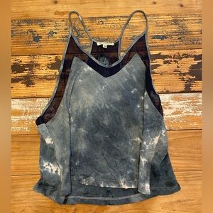 URBAN OUTFITTERS BLUE FLOWY TOP